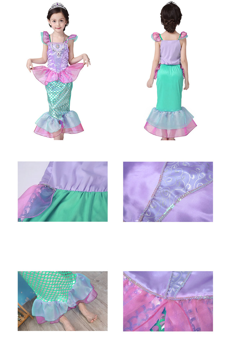 the MINI MERMAID - Girls Little Mermaid Princess Dress