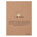 the MESSAGE - Sun Love Star Leaves Clover Luck Pendant Necklaces