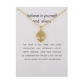 the MESSAGE - Sun Love Star Leaves Clover Luck Pendant Necklaces