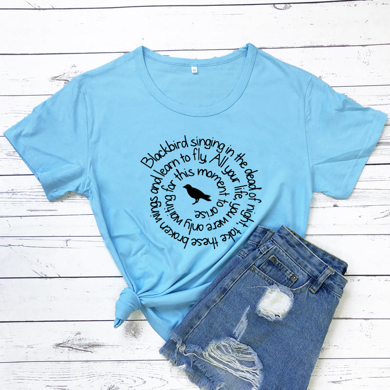 the BLACKBIRD - Blackbird Singing in the Dead of Night T-Shirt