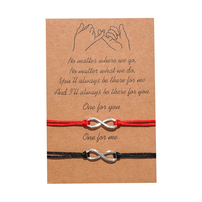 the MESSAGE - 2pcs/set Charm Couple Friendship Bracelet