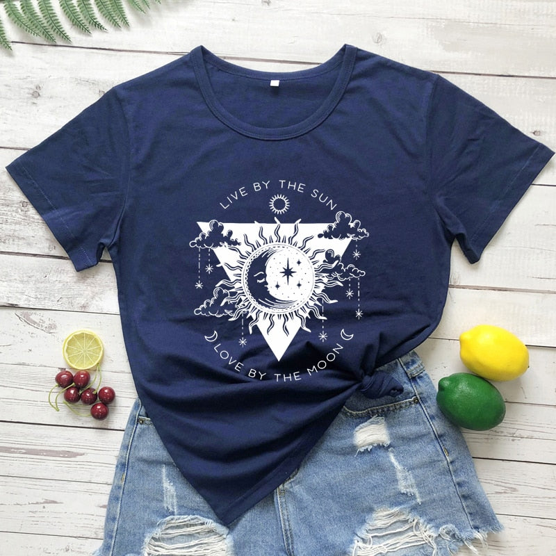 the MOON BABY - Live By The Sun Love By The Moon T-Shirt