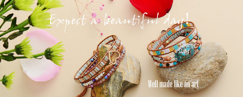 the GYPSY HEART - Romantic Spiritual Heart Leather Wrap Bracelets