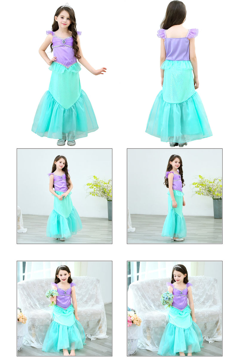 the MINI MERMAID - Girls Little Mermaid Princess Dress