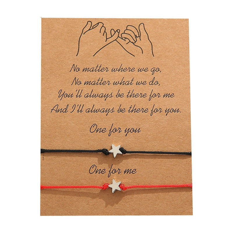 the MESSAGE - 2pcs/set Charm Couple Friendship Bracelet