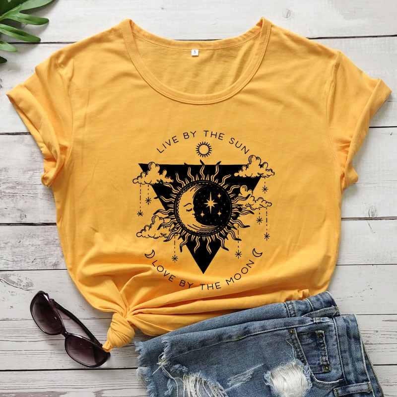 the MOON BABY - Live By The Sun Love By The Moon T-Shirt