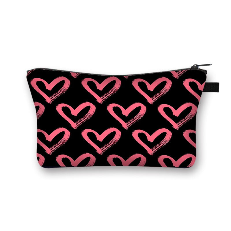 the LOVE BUG - Hearts Love You Printed Cosmetic Bag