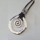 the SPIRAL - Endless Spiral Leather Necklace