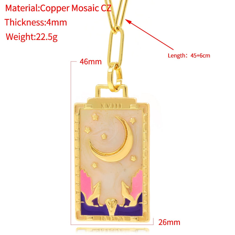 the MEDALION - Geometric Big Pendant Necklace