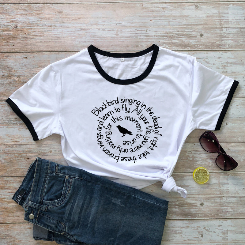 the BLACKBIRD - Blackbird Singing in the Dead of Night T-Shirt