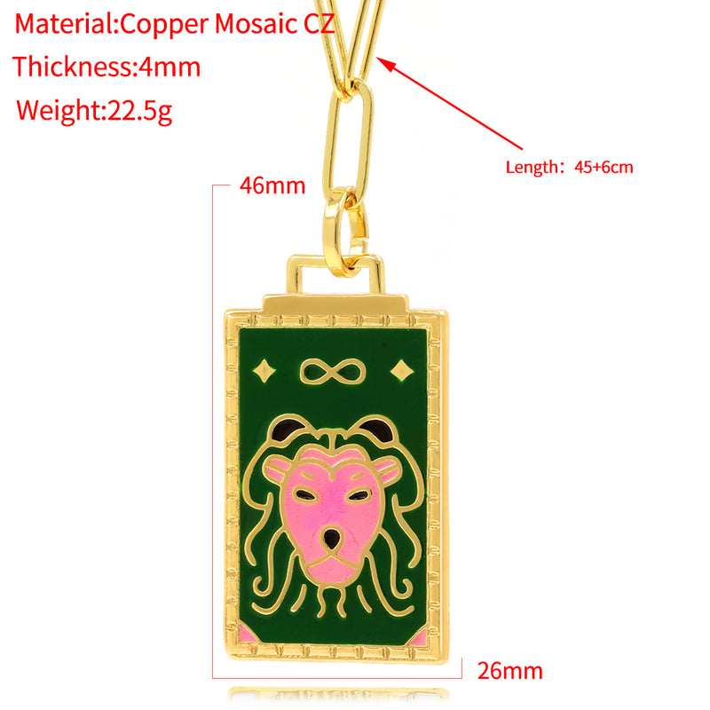 the MEDALION - Geometric Big Pendant Necklace