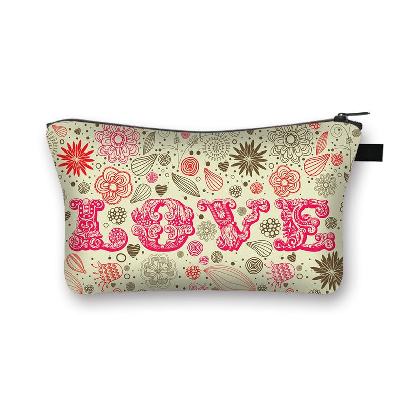 the LOVE BUG - Hearts Love You Printed Cosmetic Bag