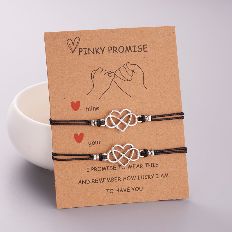 the MESSAGE - 2pcs/set Charm Couple Friendship Bracelet