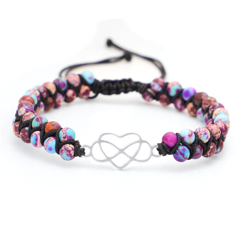 the LOVE FREQUENCY - Heartbeat Charm Stone Anxiety Bracelet