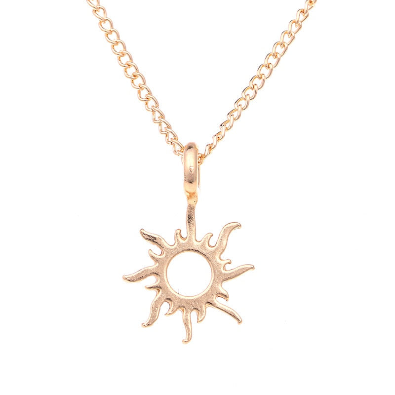 the MESSAGE - Sun Love Star Leaves Clover Luck Pendant Necklaces