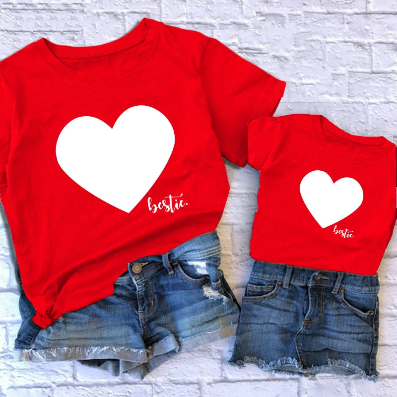 the BESTIE - All My Heart Family Matching T-Shirt