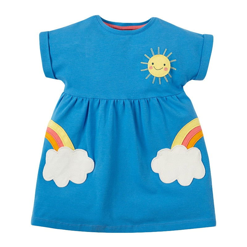 the SUMMER GIRL SAFARI - Summer Dress Cotton Soft Casual Baby Clothes