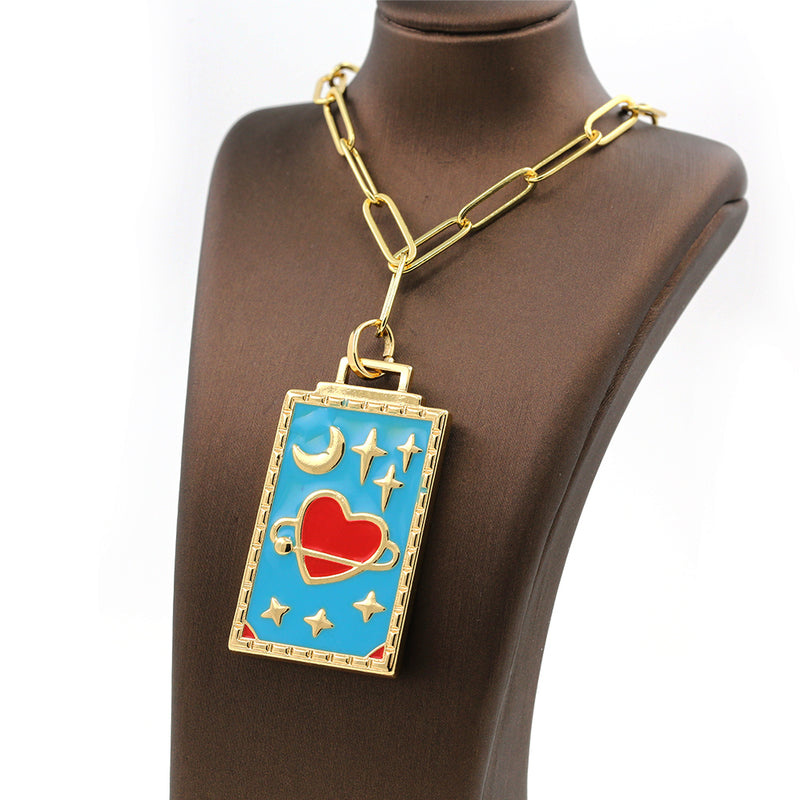 the MEDALION - Geometric Big Pendant Necklace