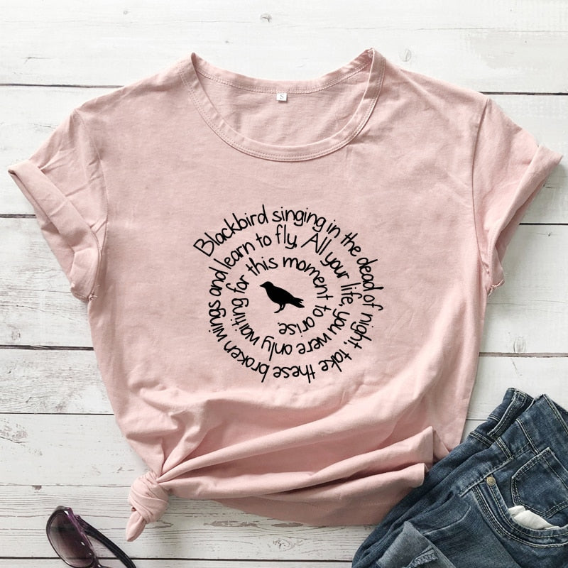 the BLACKBIRD - Blackbird Singing in the Dead of Night T-Shirt