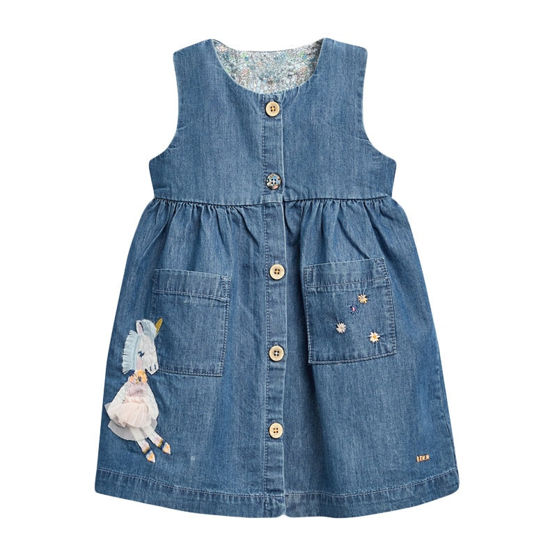 the SUMMER GIRL SAFARI - Summer Dress Cotton Soft Casual Baby Clothes