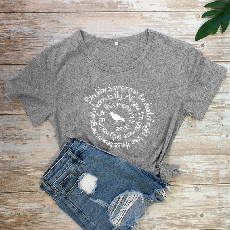 the BLACKBIRD - Blackbird Singing in the Dead of Night T-Shirt