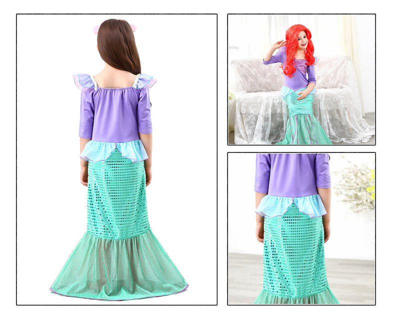 the MINI MERMAID - Girls Little Mermaid Princess Dress