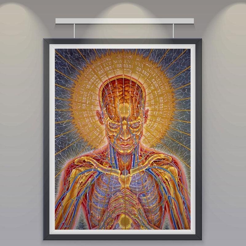 the CONSCIOUSNESS COLLECTION - Alex Grey Psychedelic Lover Trippy Posters and Prints Abstract Pictures