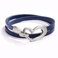 the CROSS MY HEART - Simple Love Leather Charms Bracelet