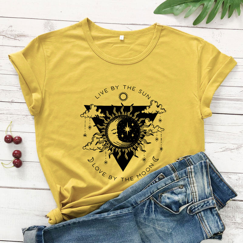 the MOON BABY - Live By The Sun Love By The Moon T-Shirt