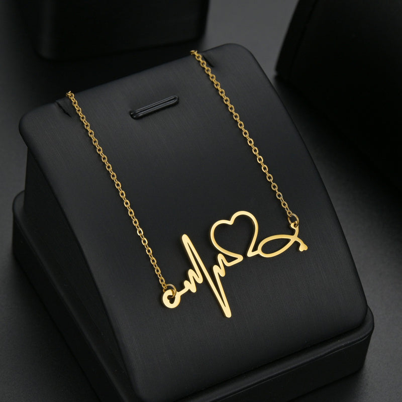 the SYMBOLOGY - Heartbeat Love Heart Necklaces