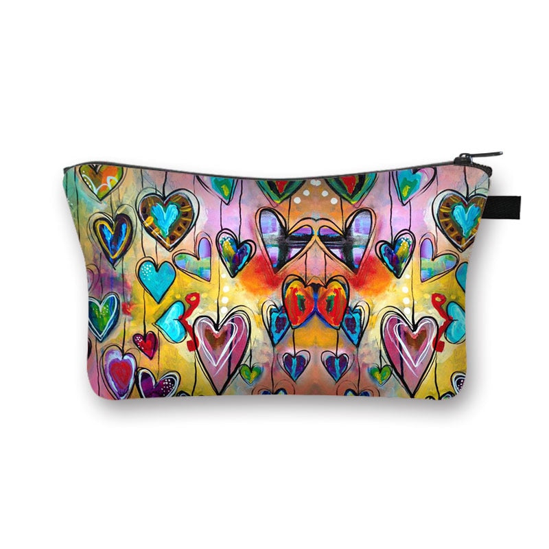 the LOVE BUG - Hearts Love You Printed Cosmetic Bag