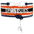 the GYM GIRL - Gymnastics Love Infinity Charm Bracelets