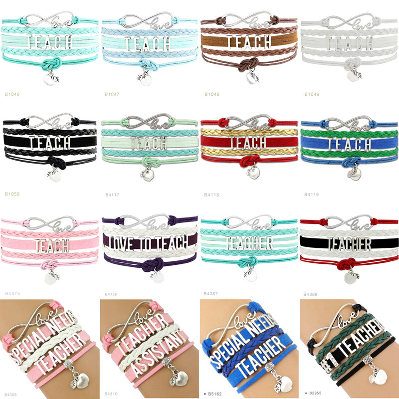 the GYM GIRL - Gymnastics Love Infinity Charm Bracelets