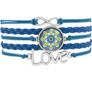 the GYM GIRL - Gymnastics Love Infinity Charm Bracelets