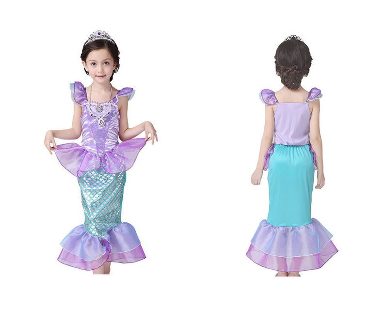 the MINI MERMAID - Girls Little Mermaid Princess Dress