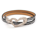 the CROSS MY HEART - Simple Love Leather Charms Bracelet