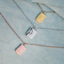 the LOVE LETTER - Envelope Locket Necklace with Gold Rose Gold Silver Color