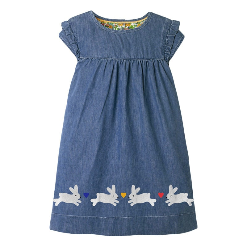 the SUMMER GIRL SAFARI - Summer Dress Cotton Soft Casual Baby Clothes