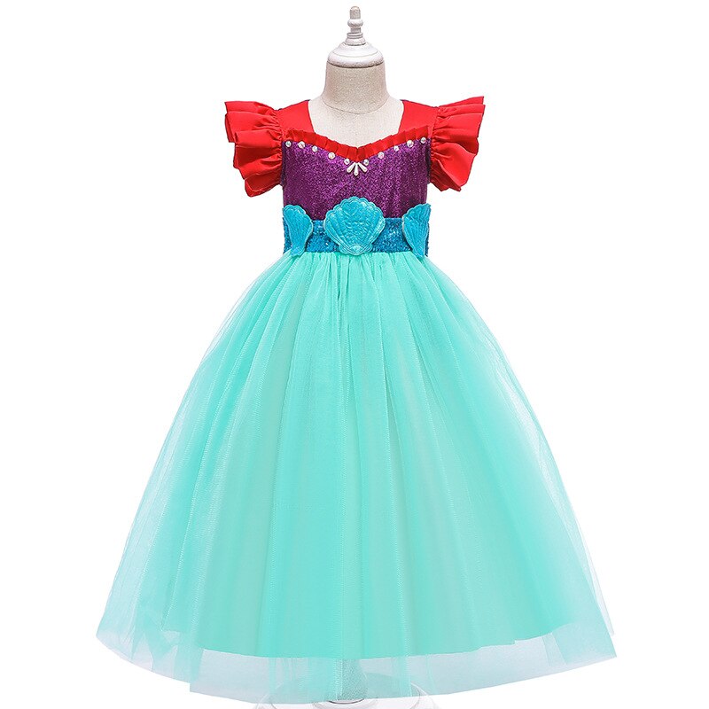 the MINI MERMAID - Girls Little Mermaid Princess Dress