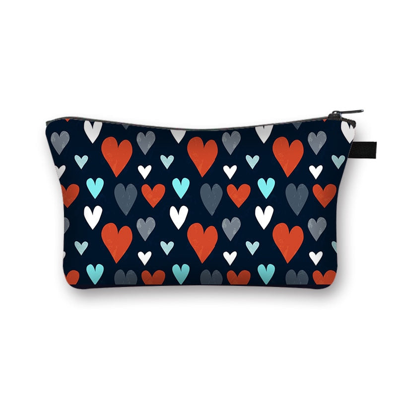 the LOVE BUG - Hearts Love You Printed Cosmetic Bag