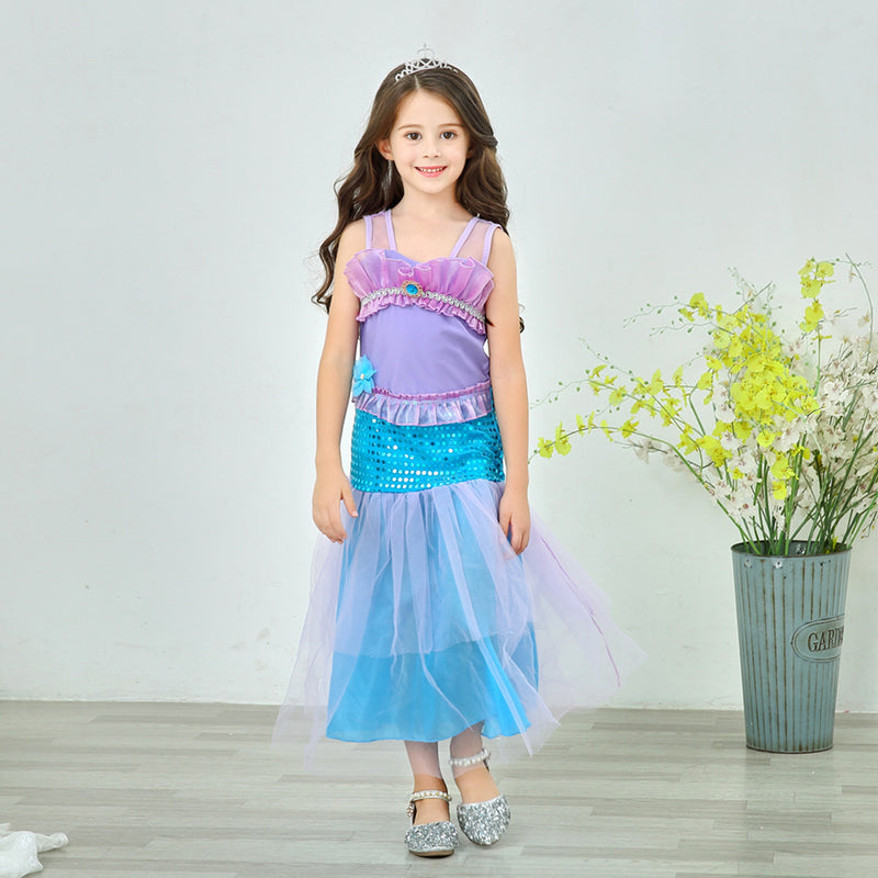 the MINI MERMAID - Girls Little Mermaid Princess Dress