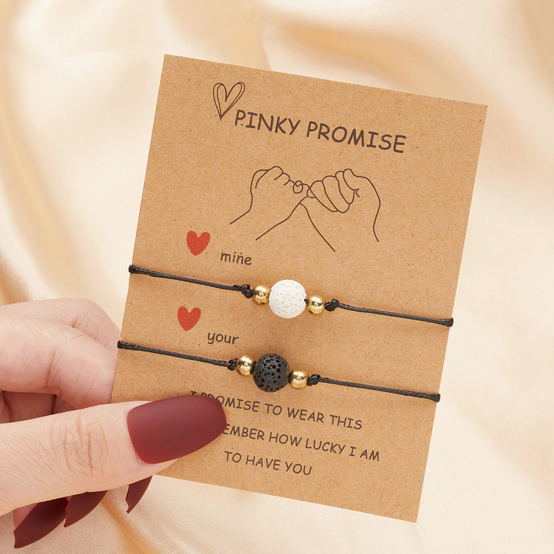 the MESSAGE - 2pcs/set Charm Couple Friendship Bracelet