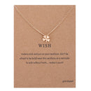 the MESSAGE - Sun Love Star Leaves Clover Luck Pendant Necklaces