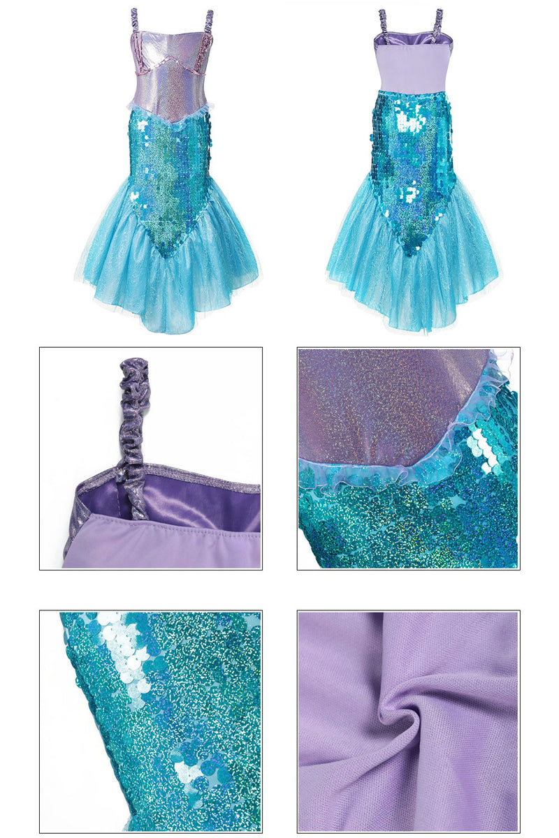 the MINI MERMAID - Girls Little Mermaid Princess Dress