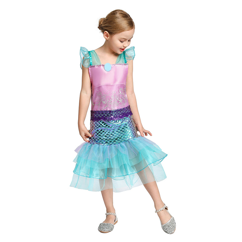 the MINI MERMAID - Girls Little Mermaid Princess Dress