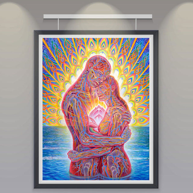 the CONSCIOUSNESS COLLECTION - Alex Grey Psychedelic Lover Trippy Posters and Prints Abstract Pictures