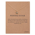 the MESSAGE - Sun Love Star Leaves Clover Luck Pendant Necklaces