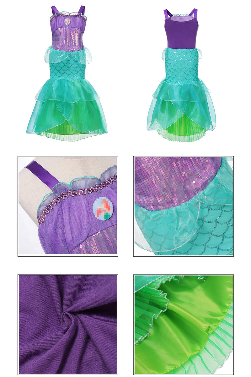 the MINI MERMAID - Girls Little Mermaid Princess Dress