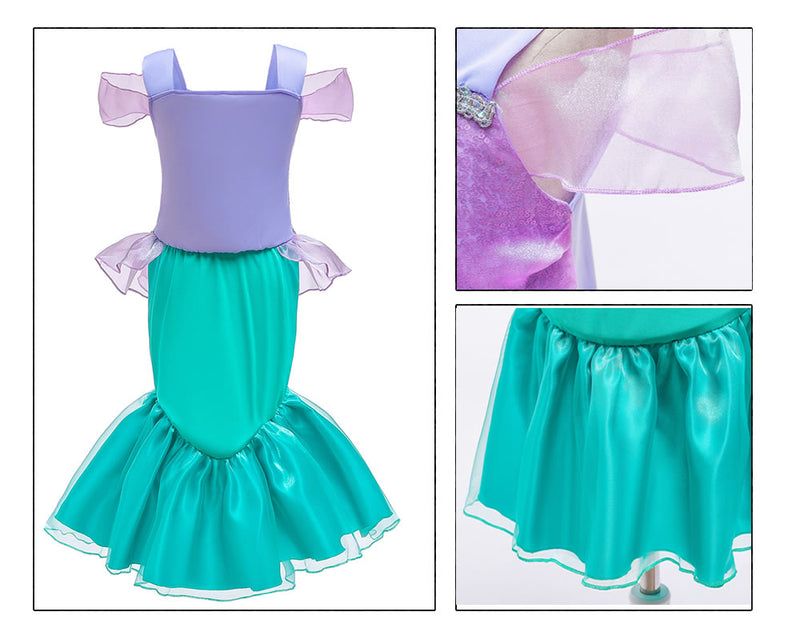 the MINI MERMAID - Girls Little Mermaid Princess Dress