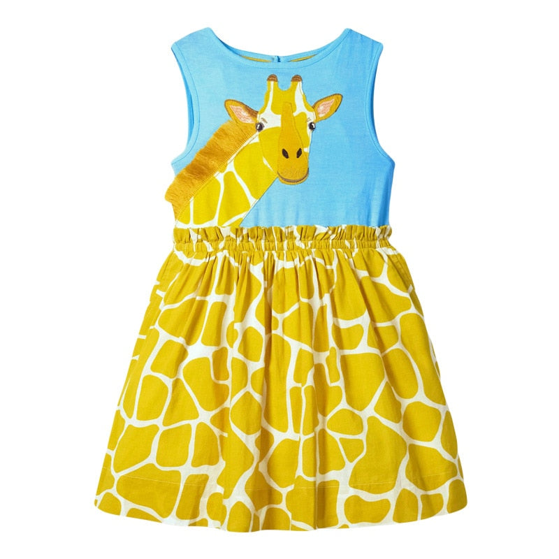 the SUMMER GIRL SAFARI - Summer Dress Cotton Soft Casual Baby Clothes